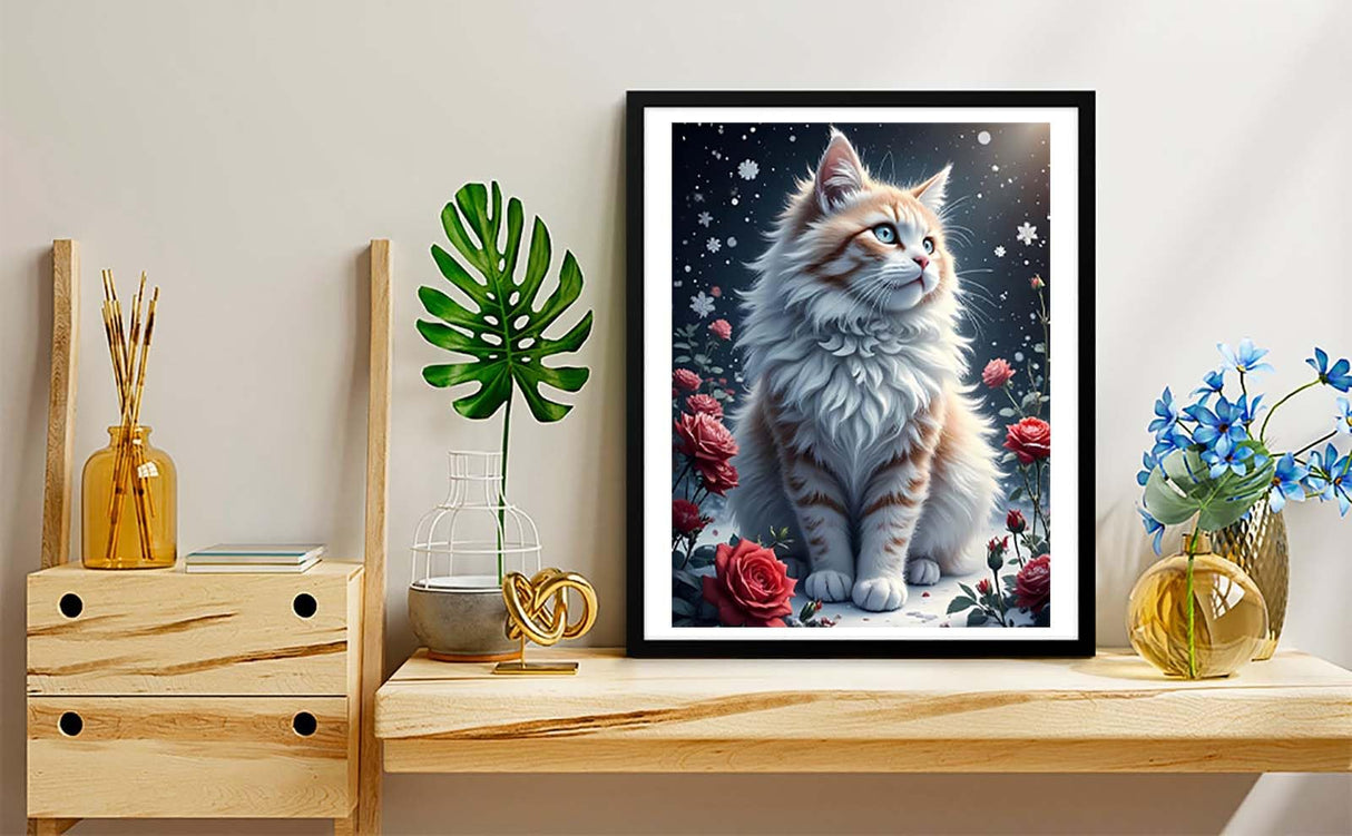 4 Pack 5D Diamond Art Kits for Adults-Premium Canvas Without Creases-Easy Diamond Painting Kits for Adults-Cats,Elephants,Tropical Fish,Unicorns,Themes for DIY Craft and Home Decor.A001 Vibeascomfotaler