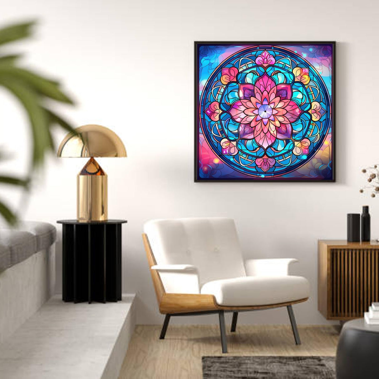 YIYIAH Mandala Diamond Painting Kits for Adults - Diamond Art Kits for Adults -Full Drill Diamond Dots Crafts for Adults - Gem Art for Home Wall Decor Gift YIYIAH