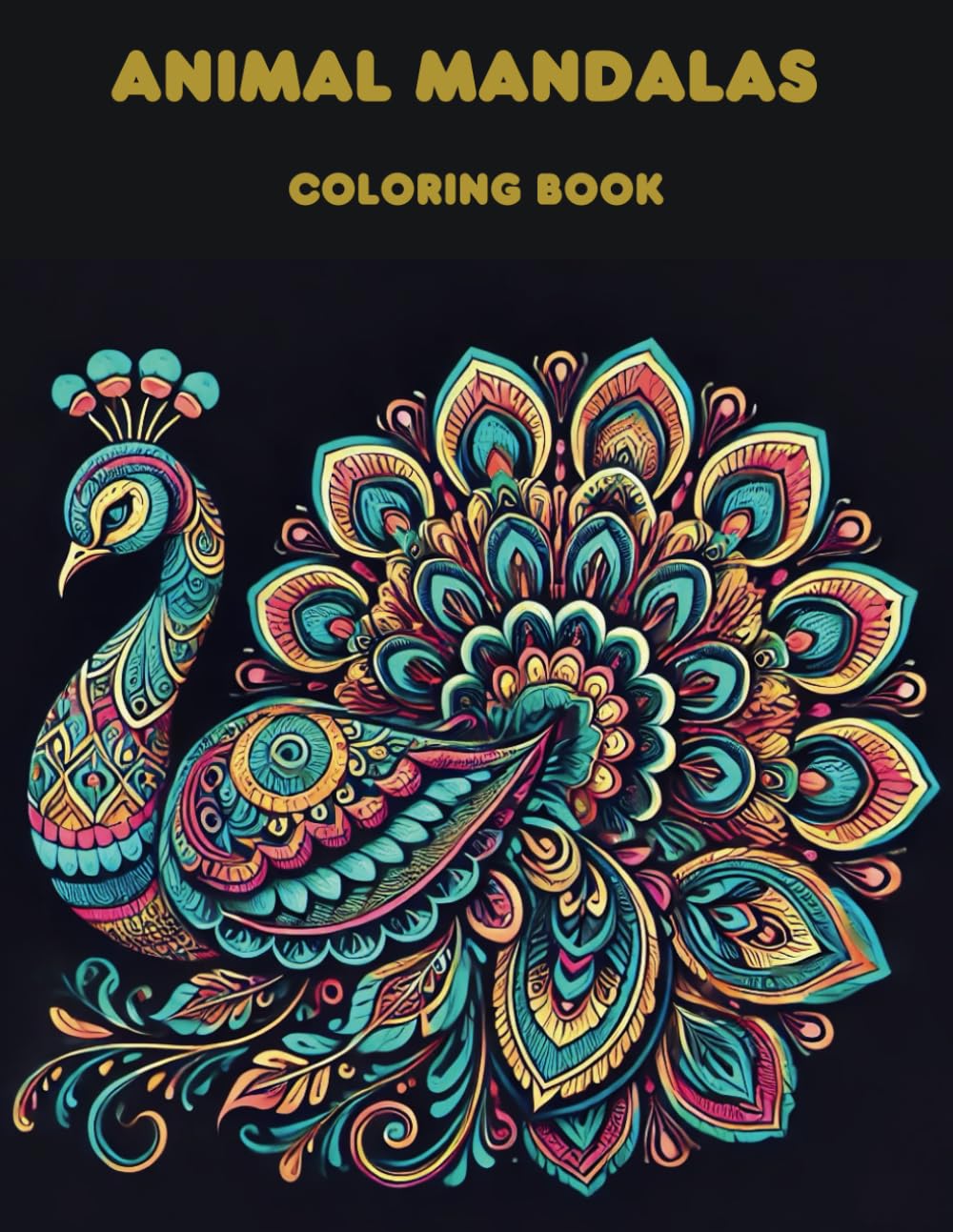 Animal Mandalas. Animals in Mandala Style. Coloring Book for Adults.: Designs: Cat, lion, peacock, horse, butterfly, elephant, parrot, and many more Majosta