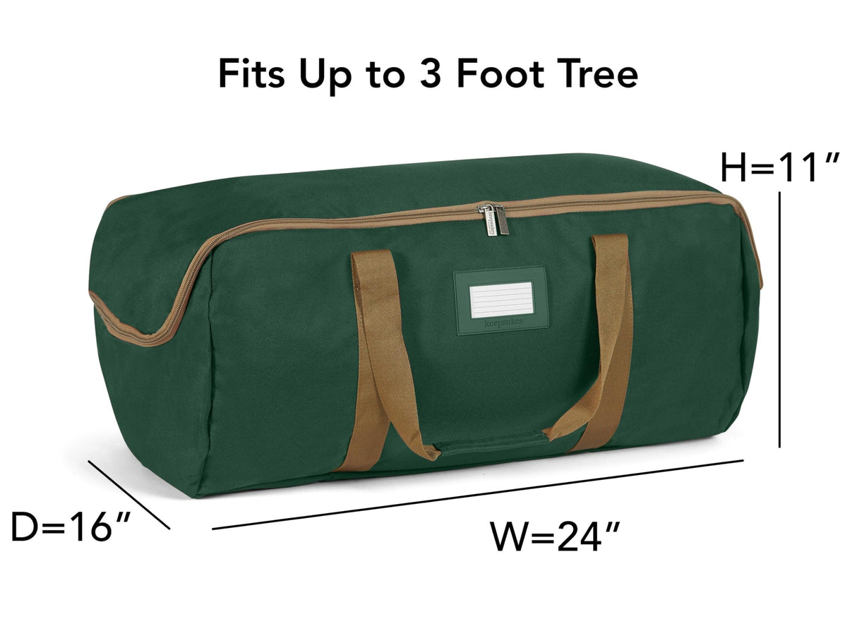 Covermates Keepsakes Garland Duffle Bag - Durable Polyester, Reinforced Handles, Fits up to 25 Foot Garland Depending on Thickness - Holiday Storage, Green Covermates