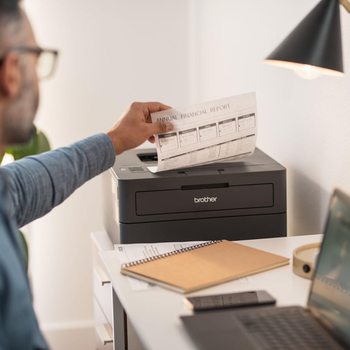 Brother HL-L2405W Wireless Compact Monochrome Laser Printer with Mobile Printing, Black & White Output | Includes Refresh Subscription Trial(1), Amazon Dash Replenishment Ready Brother