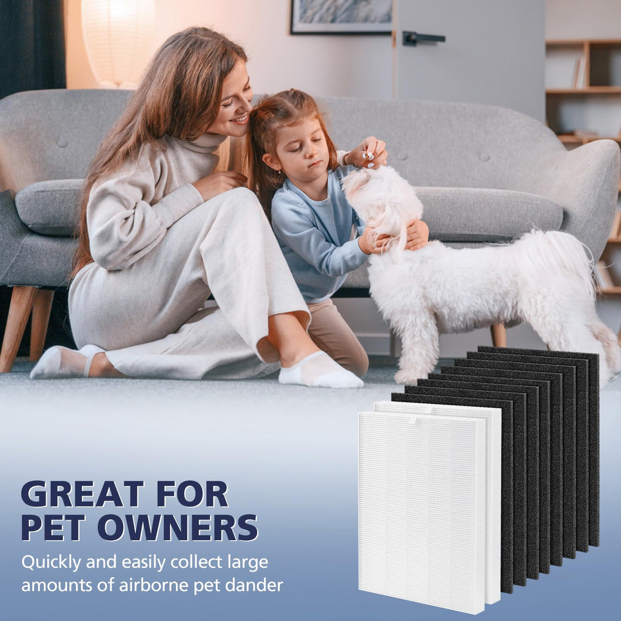 C545 H13 True HEPA Replacement Filter S Compatible with Winix C545 Air Purifier, Replaces Part 1712-0096-00 and 2522-0058-00, 1 True HEPA Filter + 4 Activated Carbon Filters, 1 Pack Cabiclean