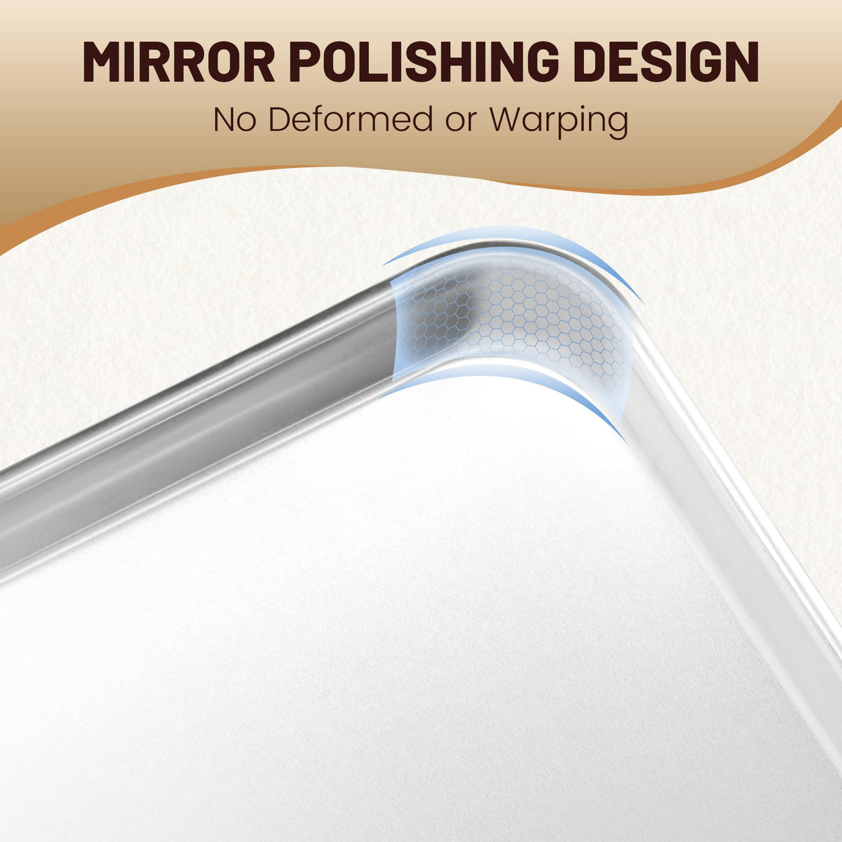 BIEAMA 6 Pack Half Size Baking Sheet Pan Aluminum Commercial Pan for Oven Freezer Bakery Hotel Restaurant 13" × 18" BIEAMA