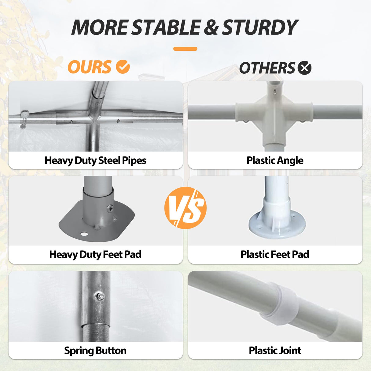 Raysfung 20' x 30' Party Tent Heavy Duty, Wedding Tent with Removable Sidewalls, Outdoor Gazebo Event Shelters Canopy for Birthday Party Raysfung