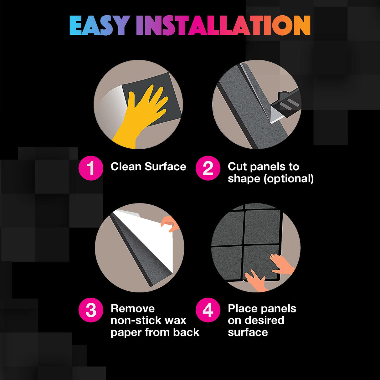 Sonic Acoustics Self-Adhesive 12 Pack Hexagon Acoustic Panels, 14" X 12" X 0.4" High Density Sound Absorbing Panels Sound Proof Insulation Beveled Edge Studio Treatment Tiles-White Sonic Acoustics