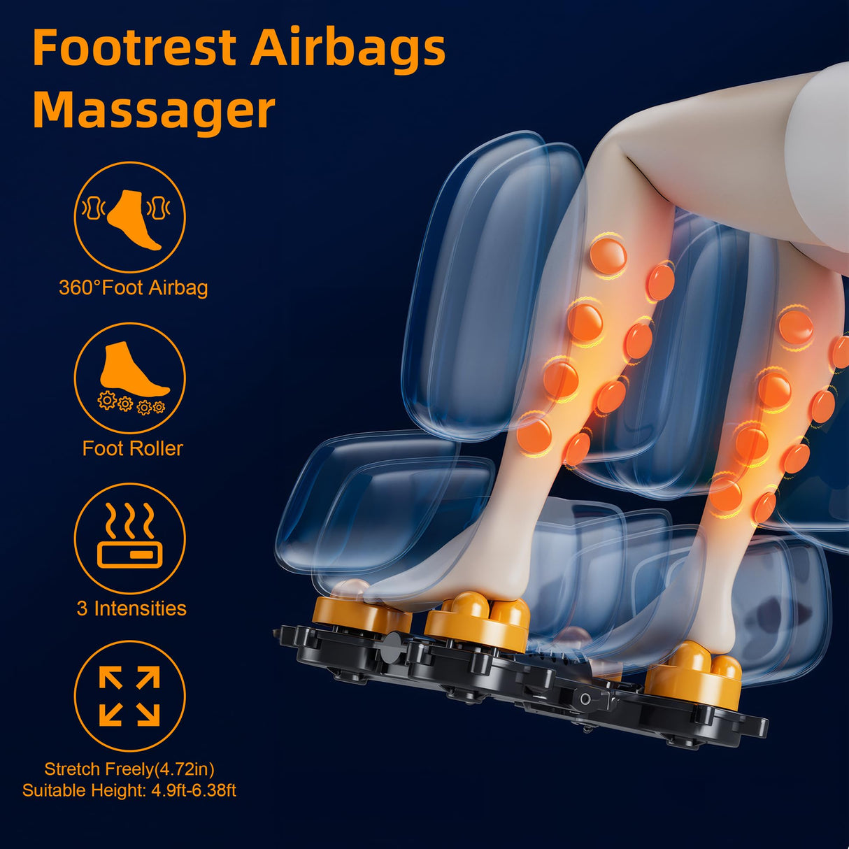 Massage Chairs Full Body, 4D Zero Gravity Shiatsu Massage Chair Recliner, Core Heating, 5 Massage Techniques, Deep Yoga Stretch, Foot Rollers, Airbags, Phone Controller, Bluetooth Speaker DODOPEN