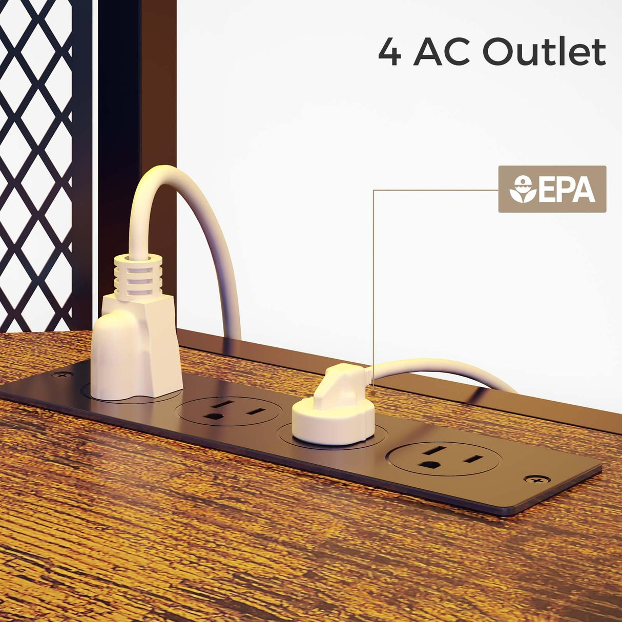 Rolanstar TV Stand with Mount and Power Outlet, Swivel TV Stand Mount with LED Lights for 32/45/55/60/65/70 inch TVs, Rustic Brown Entertainment Center Media Console with Height Adjustable Mount Rolanstar