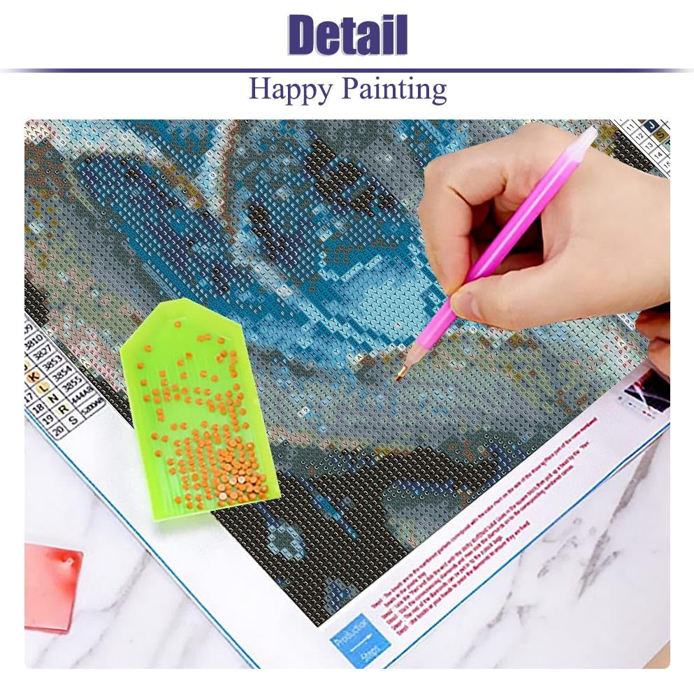 BOHADIY Rose Diamond Painting Kits for Adults-Flower Diamond Art Kits for Adults,Round 5D Floral Gem Art Kits for Adult DIY Crafts Kits Gift Home Wall Decor Gifts16x12inch BOHADIY