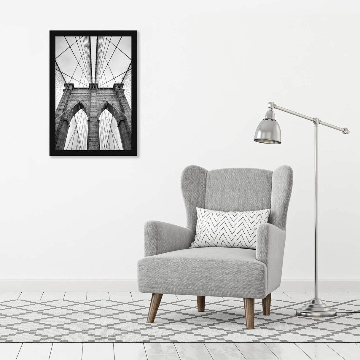 Americanflat 20x30 Poster Frame with Polished Plexiglass - Black Picture Frame - Wide Photo Frames Made of Engineered Wood for Vertical or Horizontal Wall Display - Epic Collection - Black Americanflat