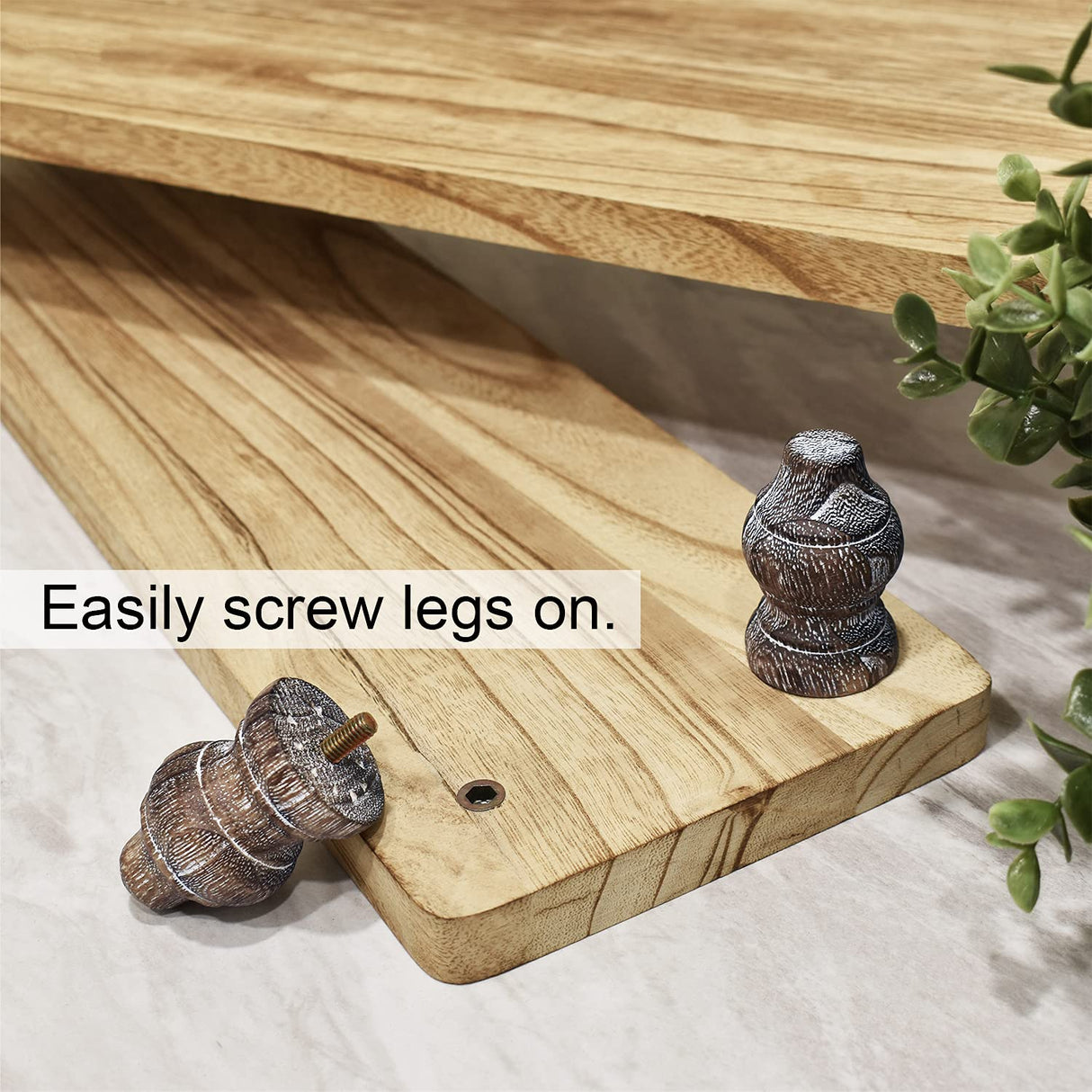 Ikee Design 2 Pcs Set Wooden Display Riser, Wood Cupcake Dessert Display Riser, Countertop Dessert Serving Stand Wood, Cake Display Riser Stands Wood Ikee Design