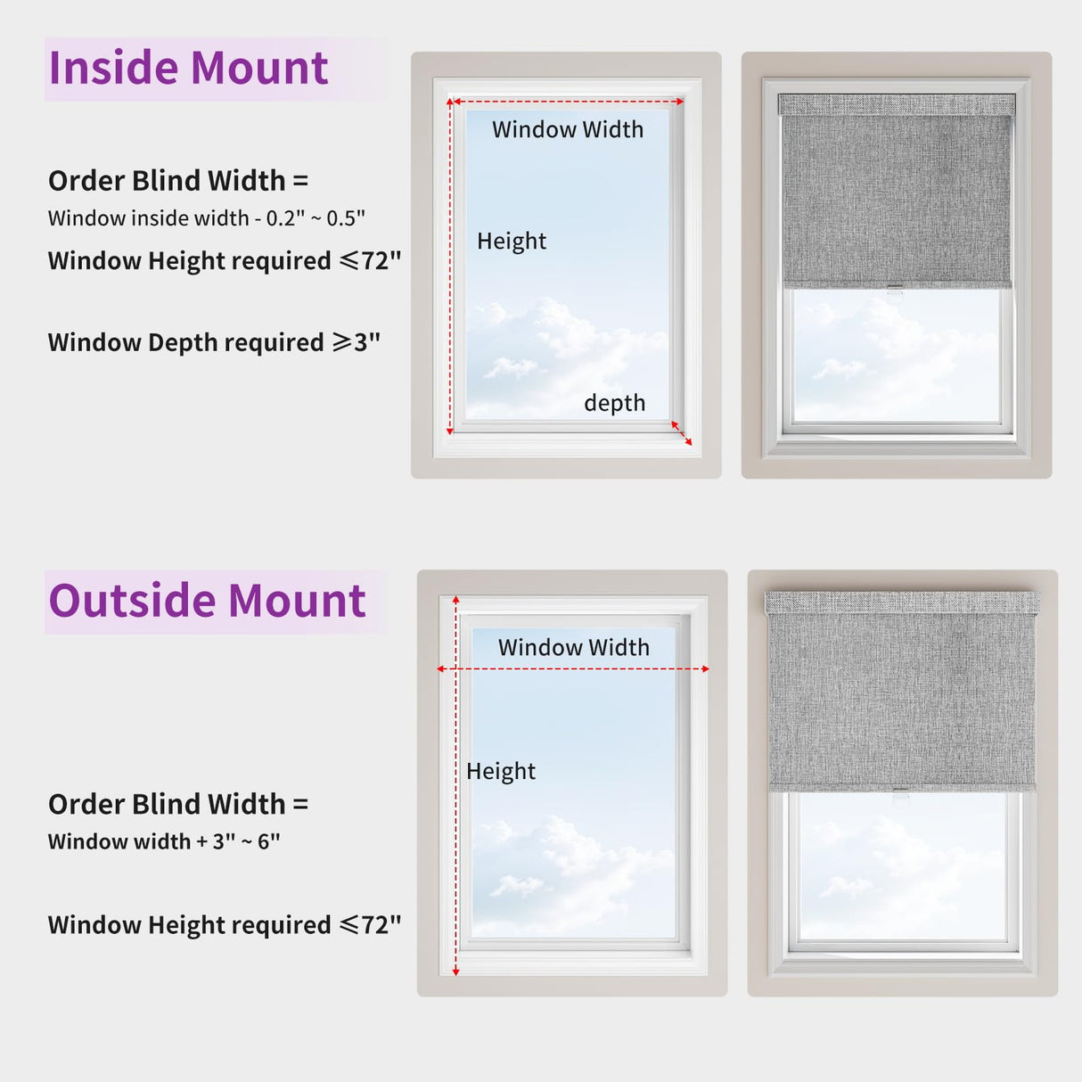 Astomi Cordless Blackout Roller Shades for Windows - Pull Down Roller Shades with Valance, Easy to Install, for Living Room, Bedroom, Office, Bathroom, 22" W x 72" H, White Astomi
