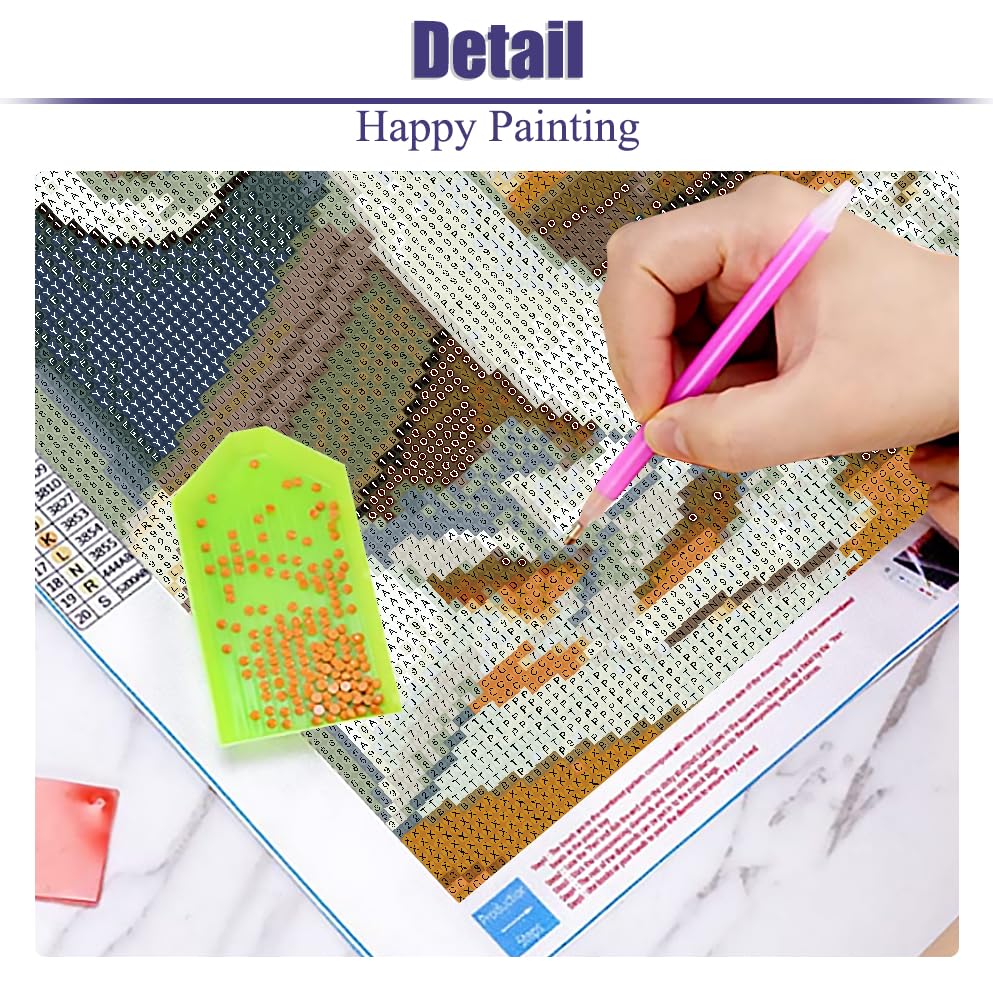 Canrichshop Little Puppy 5D Diamond Painting for Adults,Diamond Art Kits for Beginners,Cute Dog Round Full Drill Diamond Dot for Home Wall Decor 12X16 inch Canrichshop