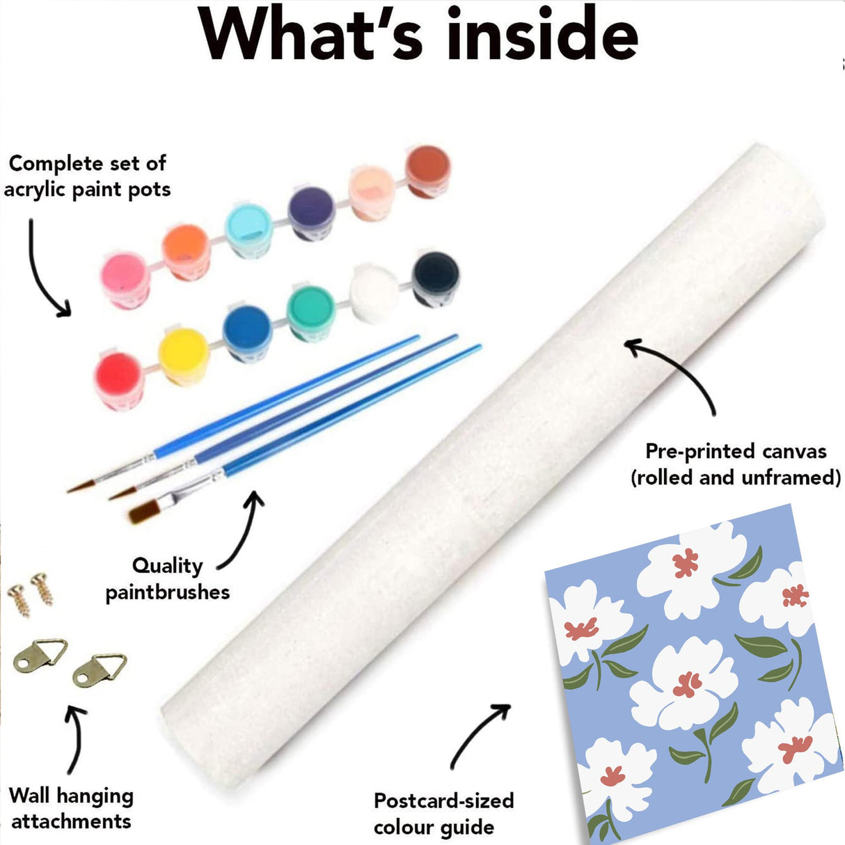 cupmod Flower Paint by Numbers for Adults Kids Beginners,Easy Acrylic Paint by Number Kits on Canvas Without Frame,Oil Painting Kits Present for Home Wall Decor 9.8x13.7inch cupmod