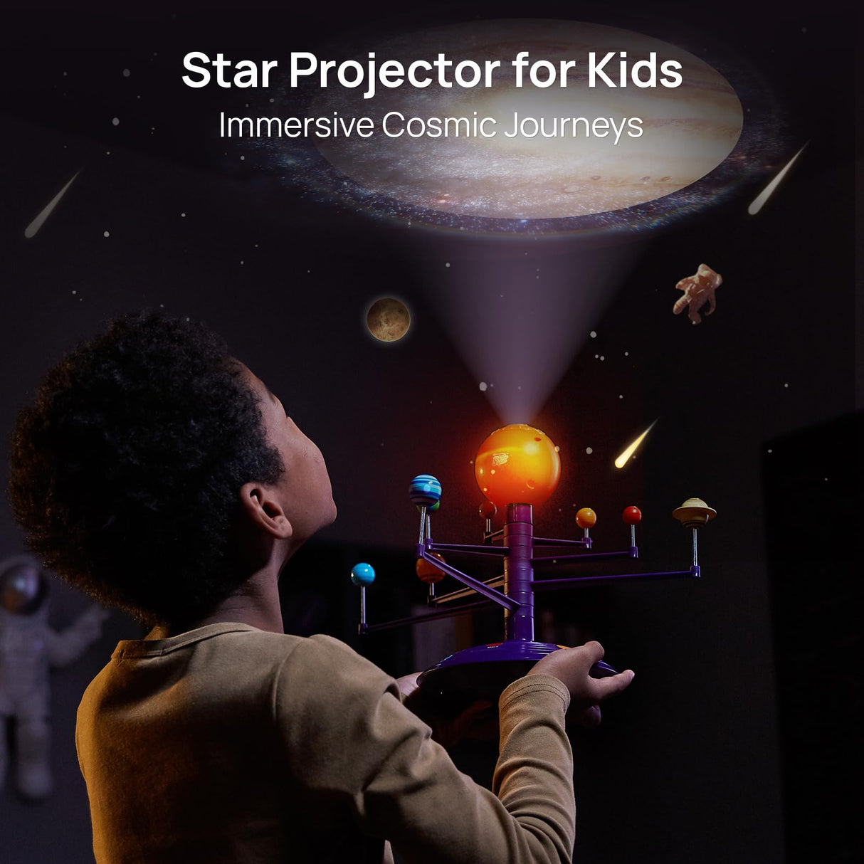 Science Can Solar System for Kids, Talking Astronomy Solar System Model Kit, Planetarium Projector with 8 Planets STEM Space Toys for 3 4 5+ Years Old Boys Girls Science Can