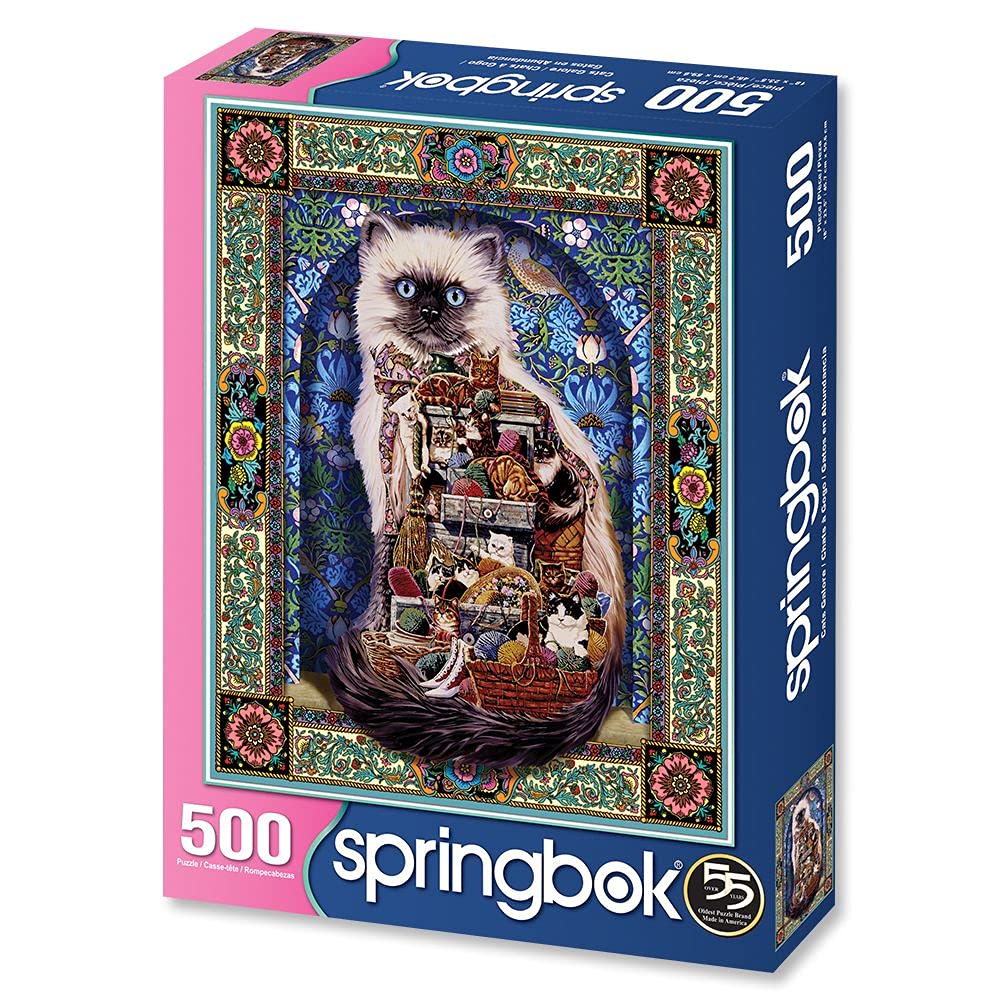 Springbok's 500 Piece Jigsaw Puzzle Cats Galore - Made in USA Springbok