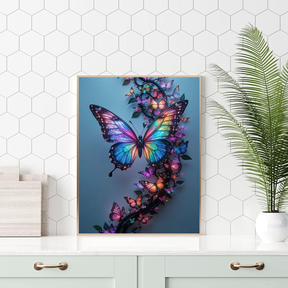Ycydilirab Butterfly Diamond Painting for Adults-5D Diamond Painting,Butterfly DIY Gem Painting Perfect for Relaxation and Home Wall Decor 12x16inch Ycydilirab