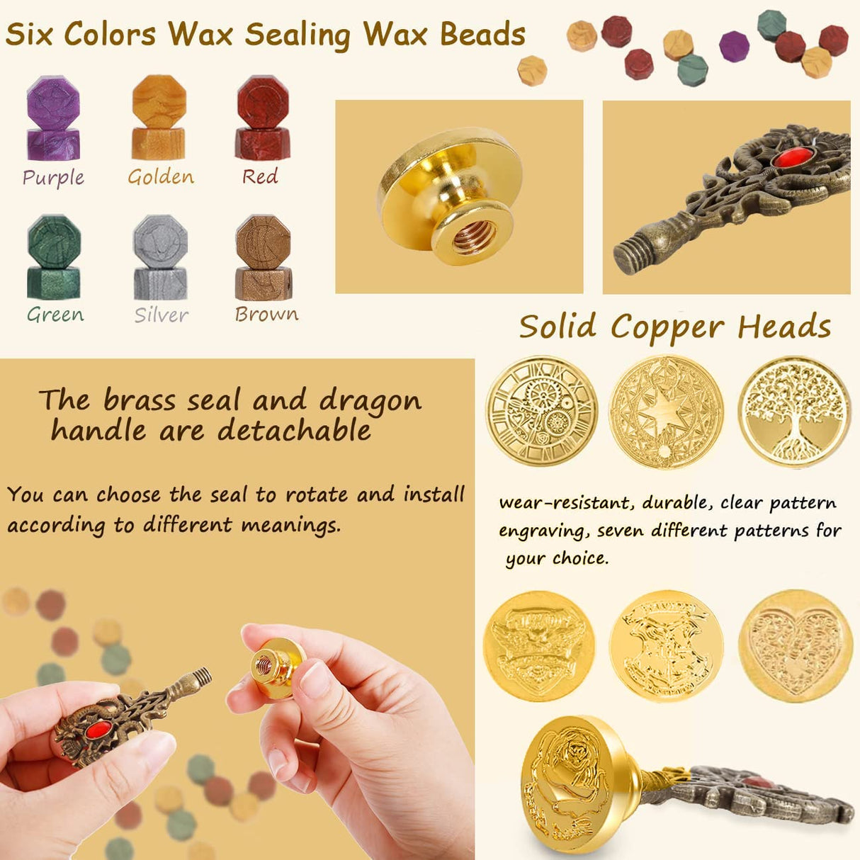 YICMY Feather Pen Pheasant Quill Pen and Ink Set,Caligraphy Kits for Beginners, Feather Pen and Ink Set With Leather Journal Notebook,Wax Seal Kit,7 Wax Seal Stamp Heads,Calligraphy Pens for Gift YICMY