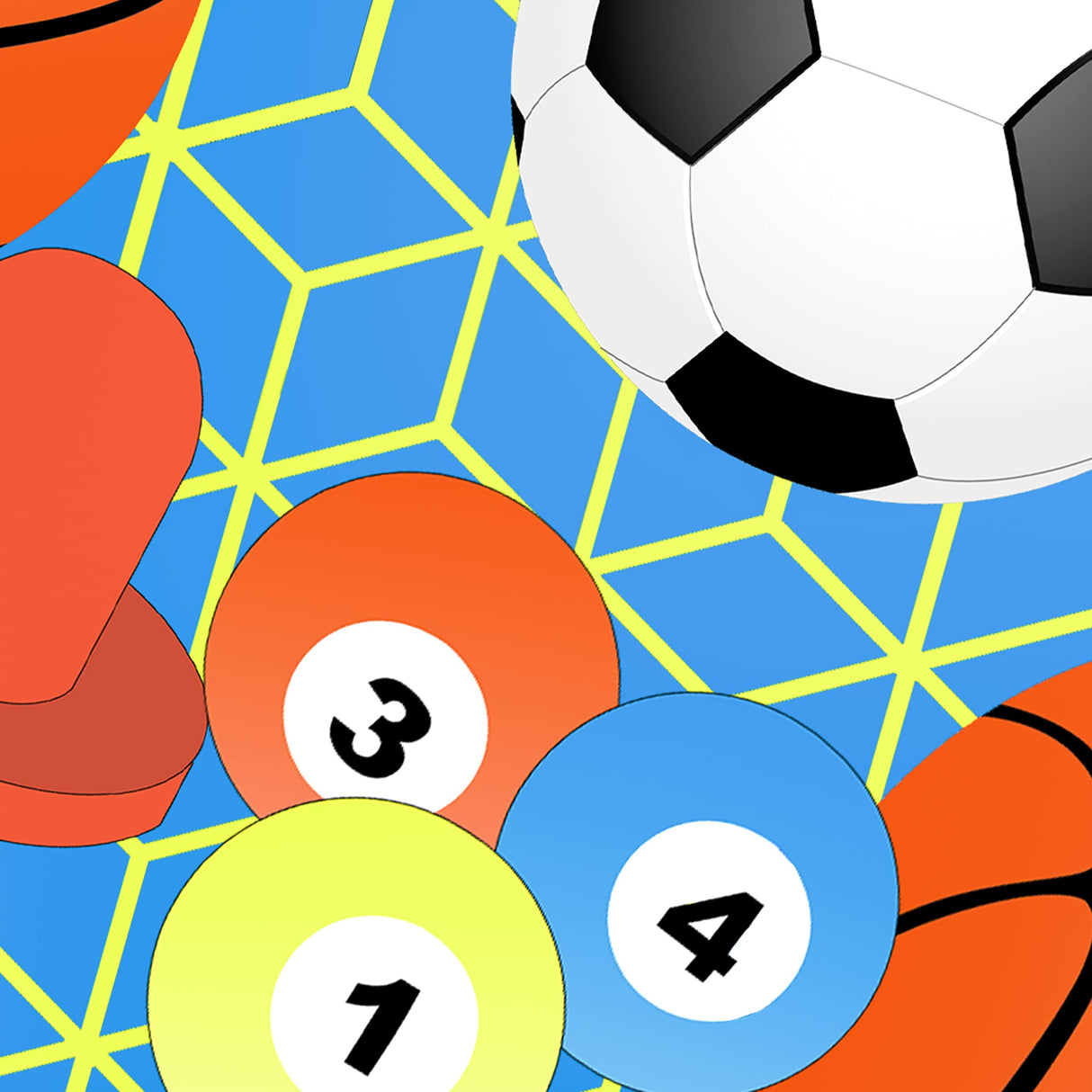 Sunnydaze 5-in-1 Multi-Game Table for Kids - Combo Game Table with Billiards, Push Hockey, Foosball, Ping Pong, and Basketball - 45-Inch - Multi-Color Sunnydaze