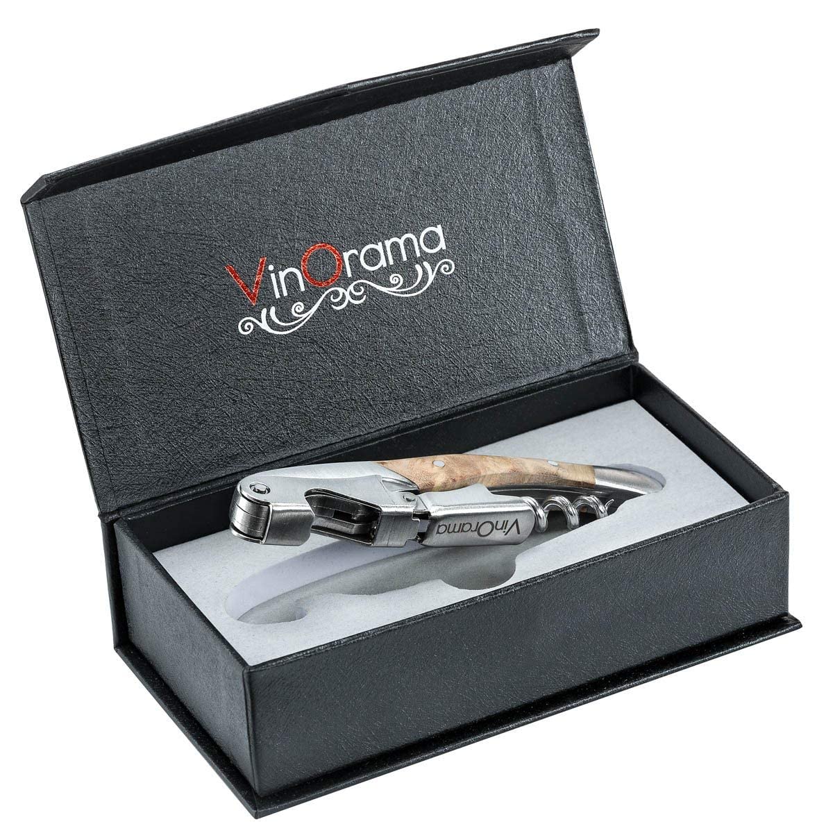 VinOrama Waiters Corkscrew Wine Opener Rosewood Handle 3-in-1 Beer Bottle Opener and Foil Cutter, The Best Choice of Professional Waiters and Bartenders Around the Globe VinOrama