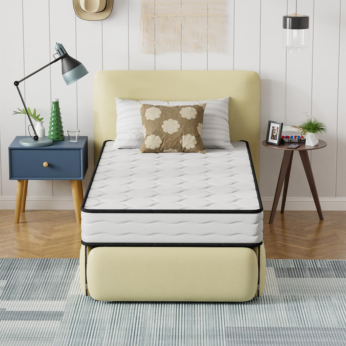 PayLessHere 8 Inch Mattress Medium Firm Spring Mattress Cool Sleep Pressure Relief Fiberglass Free Twin Size Mattress in a Box CertiPUR-US Certified Breathable Foams Mattress PayLessHere