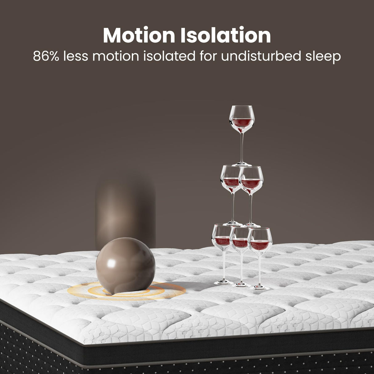 UniPon Firm King Mattress 14 Inch, Cooling Gel Hybrid Mattresses for Back Pain Relief Extra Lumbar Support Motion Isolation with 960+ Pocket Springs, Fiberglass-Free 365 Night Trial UniPon