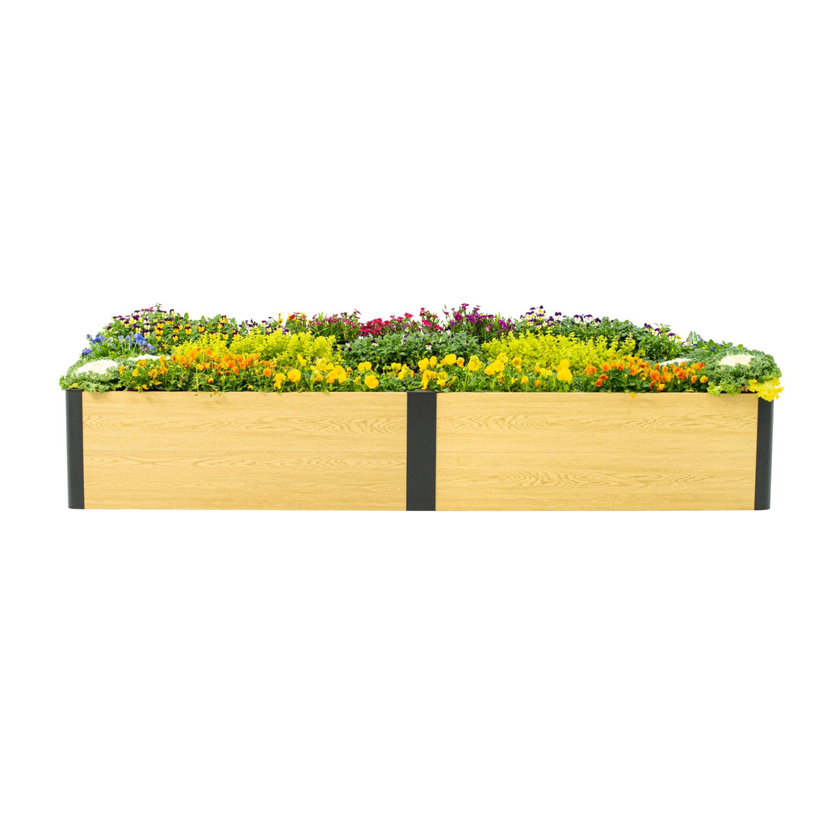 Woodgrain Series Raised Garden Bed, 4' x 8' Outdoor Wooden-Look Metal Planter Box for Gardening Vegetables Flowers Herbs Vego garden