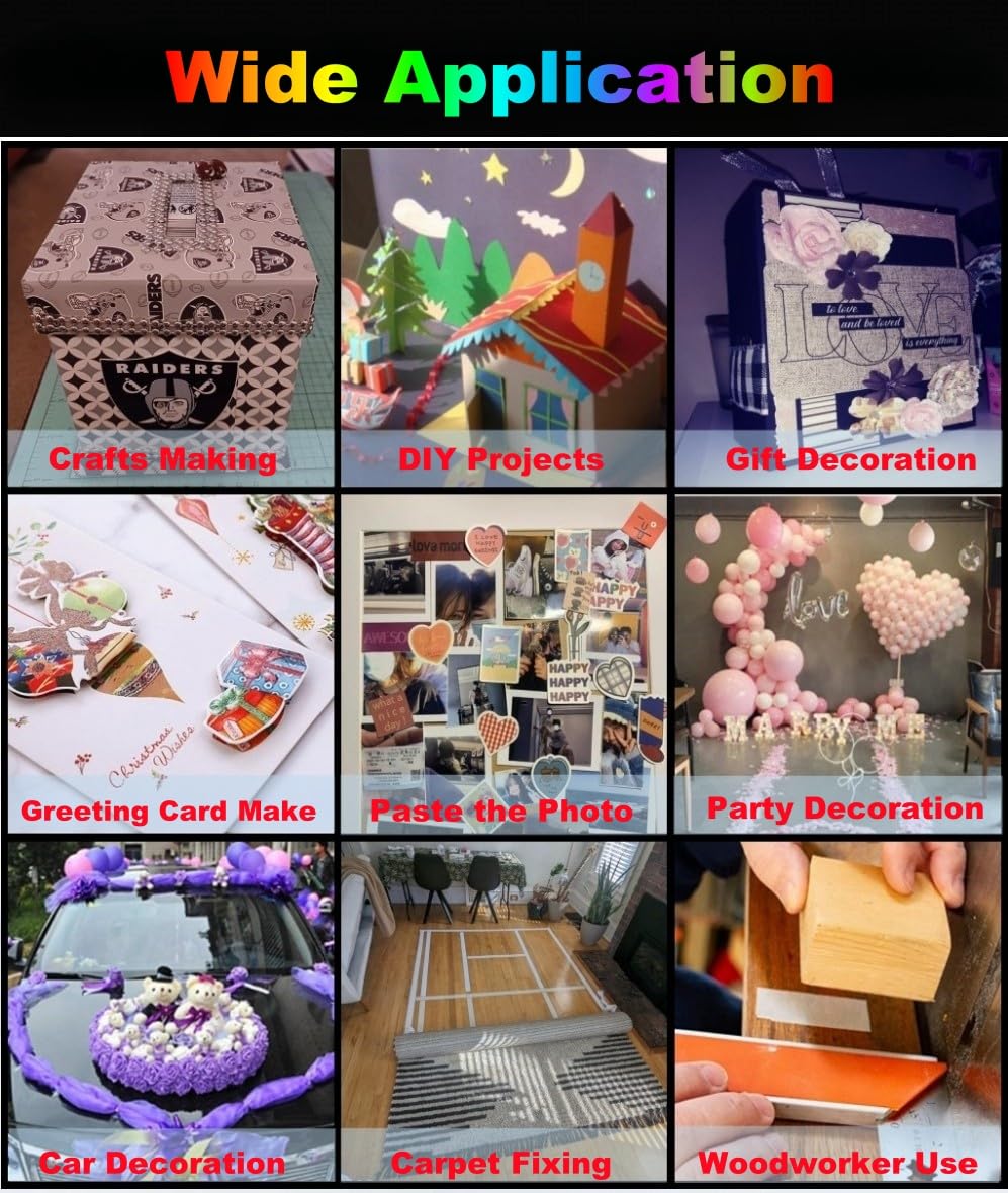 Double Sided Tape 1inch x 66Feet Thermal Tape Heavy Duty Super Strong Adhesive, Insulation Heat Transfer Tape for Paste CPU Heatsink, Mounting LED Strip, Carpet Fixing, Woodworking Project, DIY Crafts AVNTKER