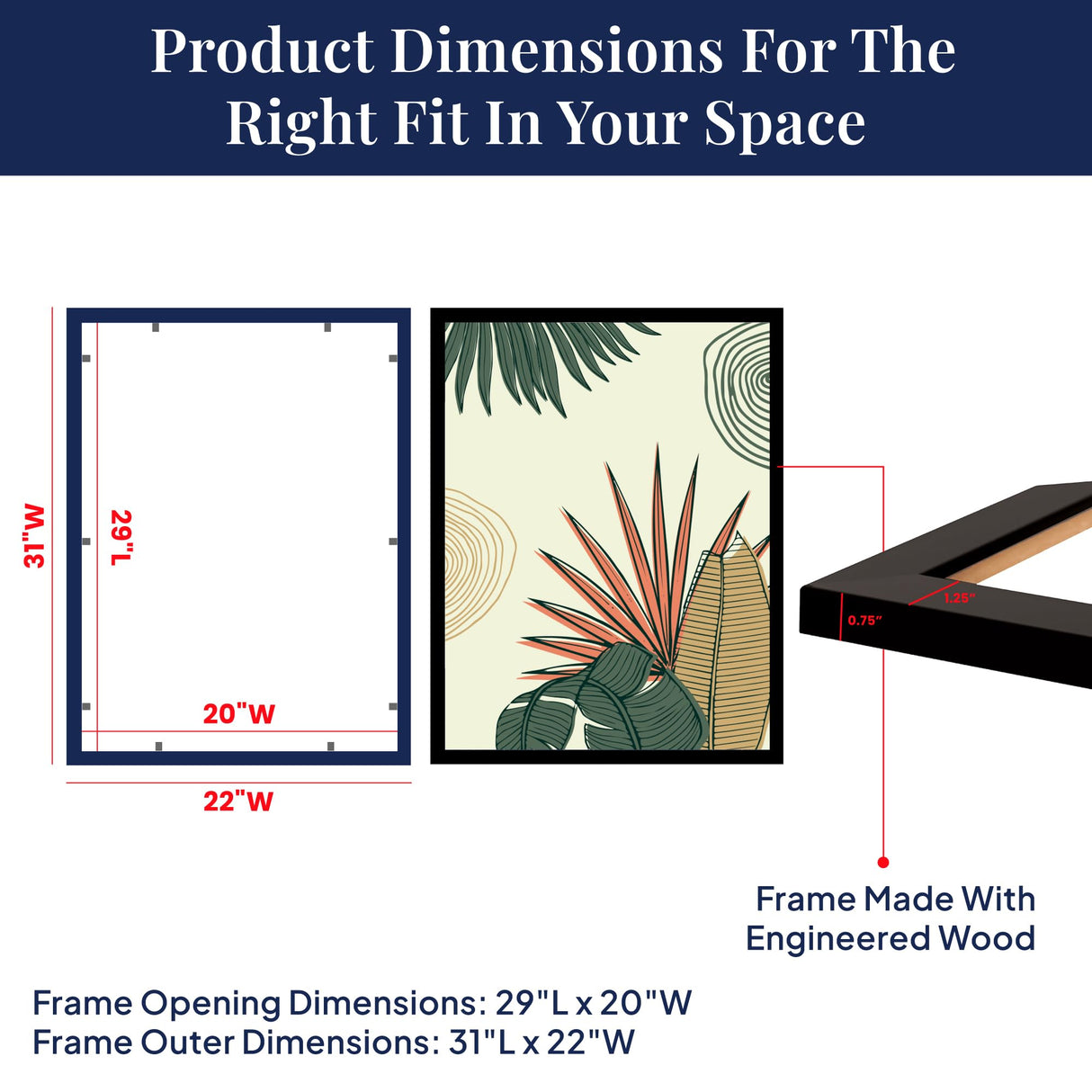 PictureFrameFactoryOutlet 20x29 Puzzle Frame - Showcase Your Artwork and Puzzles with Elegance and Security - 1.25" Black MDF Frame, Hanging Hardware, and Protective Plexi Glass Included PictureFrameFactoryOutlet