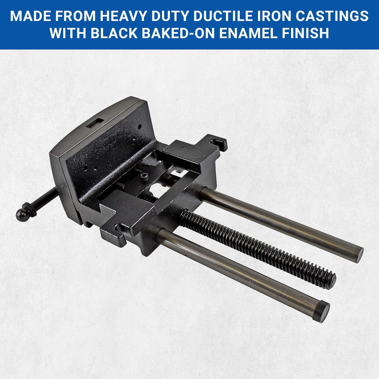 Yost Vises 7WW-DI 7" Heavy-Duty Ductile Iron Woodworker's Vise, Black Yost Tools