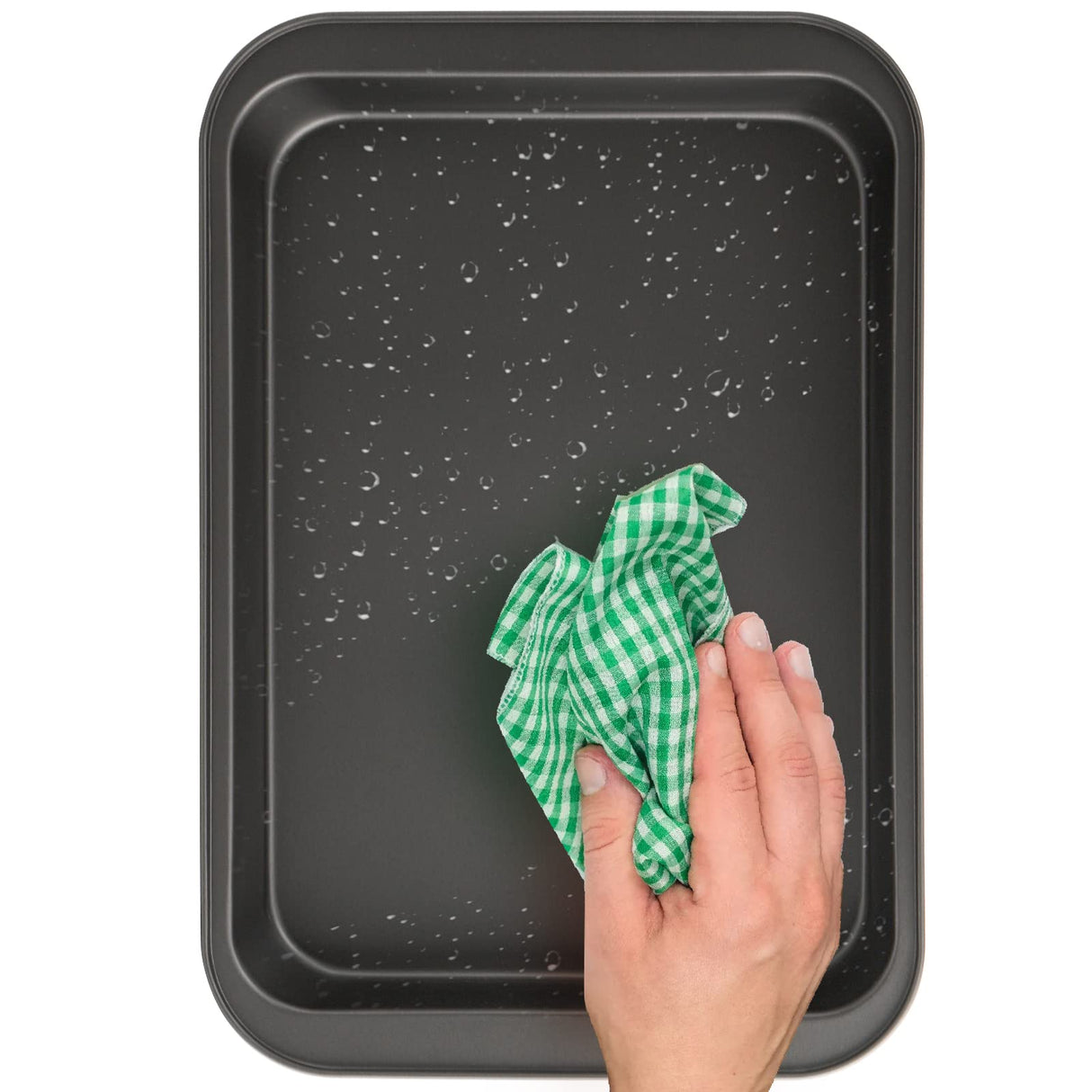 Lyellfe 3 Pack Rectangle Baking Pan, Non-Stick Cake Pans for Oven, 13 x 9 Inch Deep Cookie Sheet Tray for Brownie Lasagna Casserole Bread, BPA Free Lyellfe