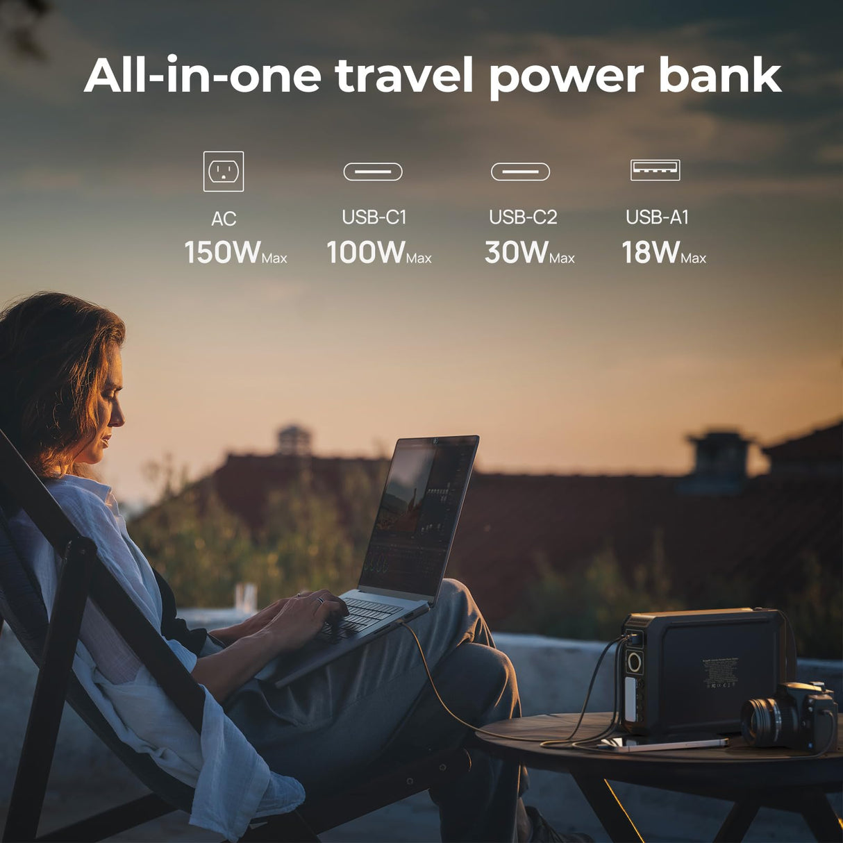 BougeRV 240Wh Portable Power Station, Solar Generator with AC outlet, JuiceGo LiFePO4 Generators for Emergency Power Supply, Camping, Travel, Home Backup, and RV BougeRV