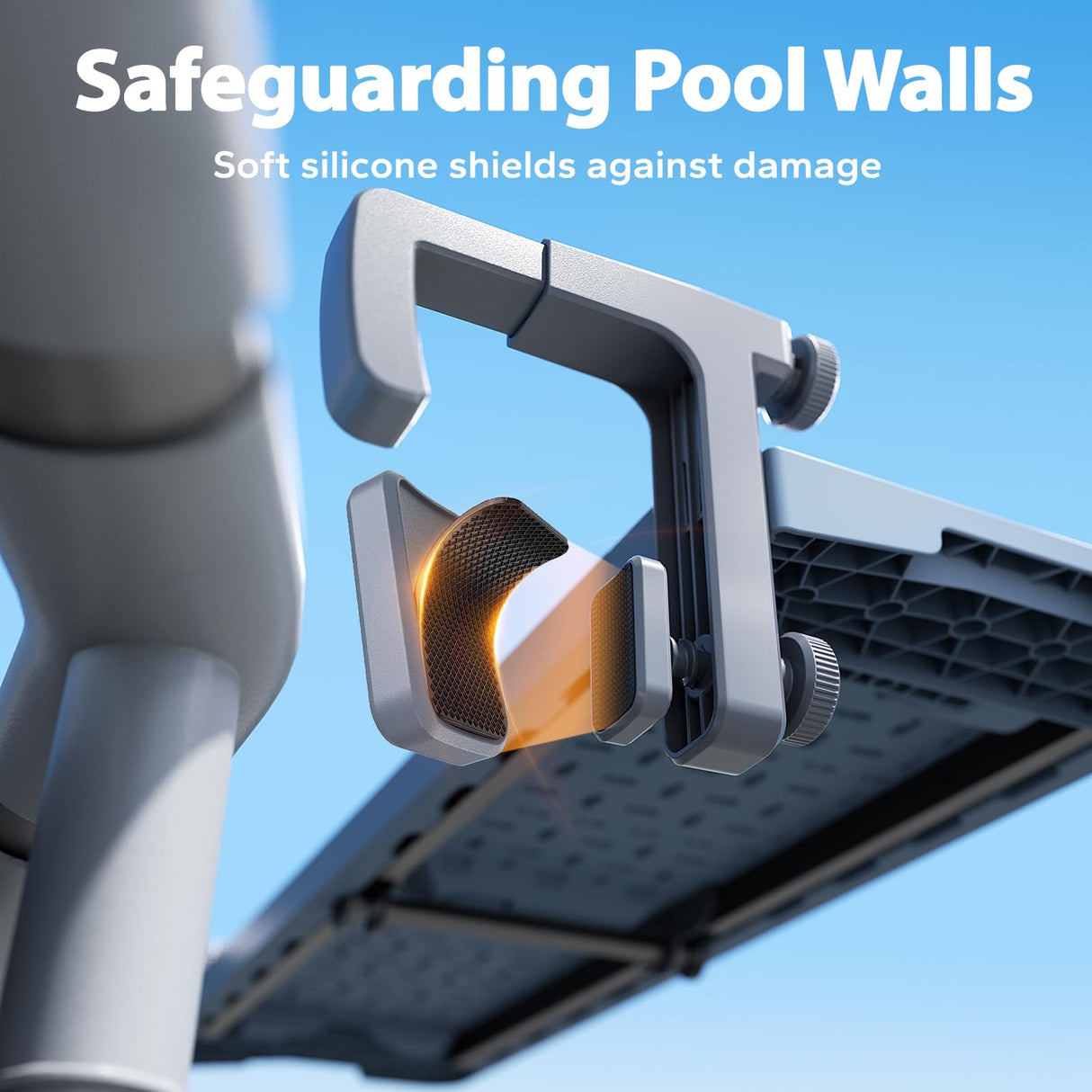 POOLHACKER Poolside Bar, Swim Up Bar Exclusively for Above-Ground Round Pools. Patio Poolside Table Smart Fold Easy Maintenance, Weather Resistant Stable Tabletop (Phantom Gray) POOLHACKER