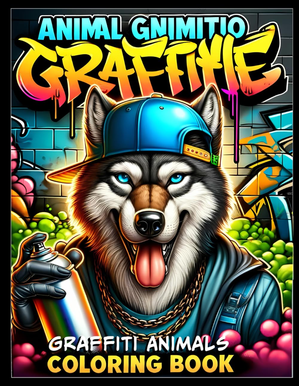 Graffiti Animals: A Street Art Coloring Book Featuring 50 Animal Characters, Including Wolves, Bears, Deer, Owls, and Many More Majosta