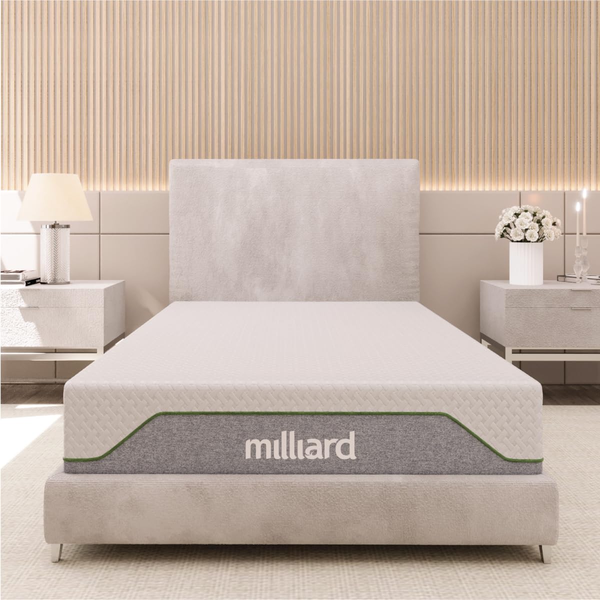 Milliard 10-Inch Memory Foam Twin Size Mattress, Pressure-Relieving - Firm Memory Foam Mattress, Best Mattress for Classic Comfort, Restful Sleep Mattress Firm - Soft Memory Foam Mattress Milliard