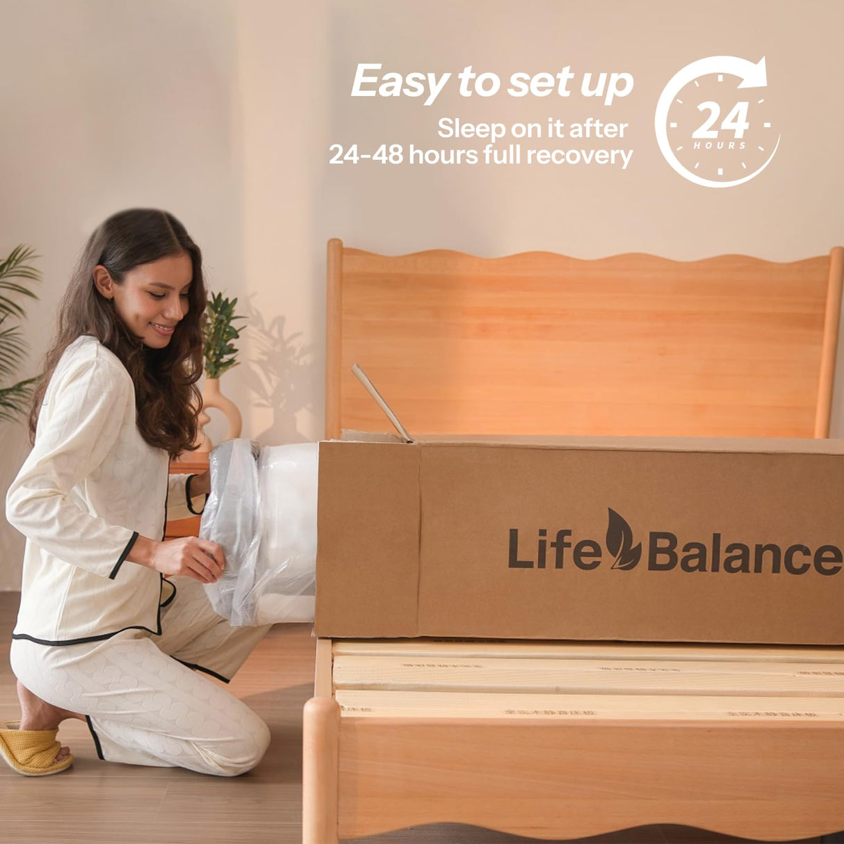 Twin Size Mattress 10 Inch, Cooling Gel Memory Foam Mattress for Back Pain, Motion Isolation, Pressure Relief, Fiberglass Free, CertiPUR-US Certified, Medium Firm Mattress in a Box Life Balance