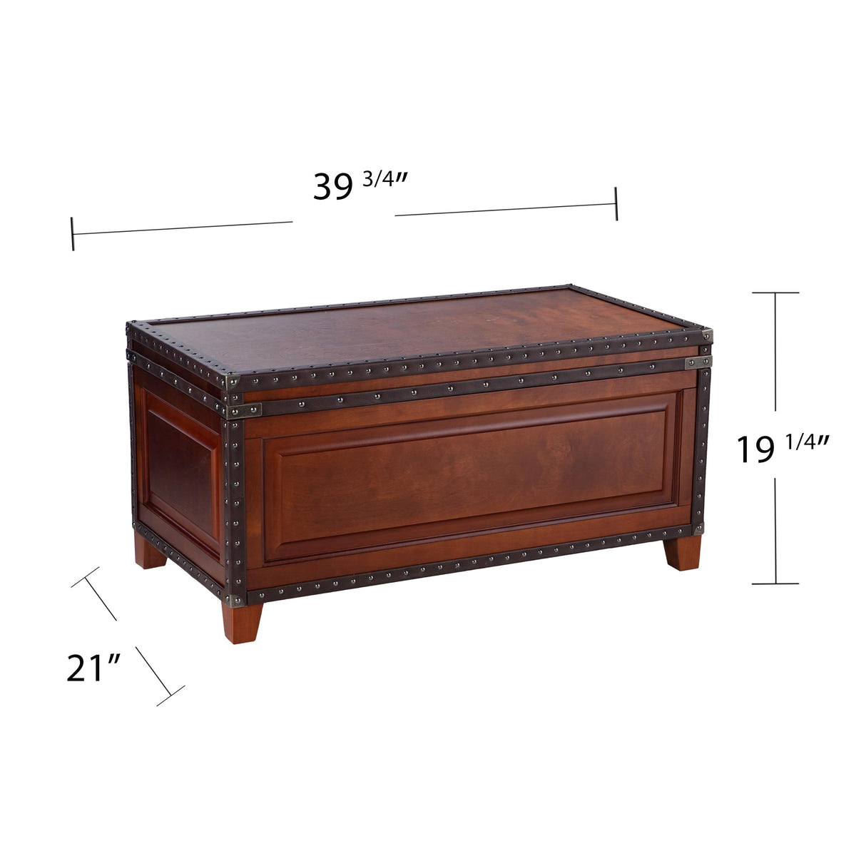SEI Furniture Amherst Trunk Coffee Table w/ Storage, Brown SEI Furniture