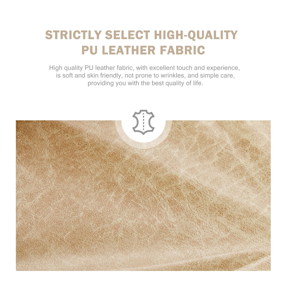 Kiztir Leather Dining Chairs Set of 6, Upholstered Dining Chair with Nailhead Trim and Solid Wood Legs, Luxury Wingback Dining Side Chair for Living Kiztir