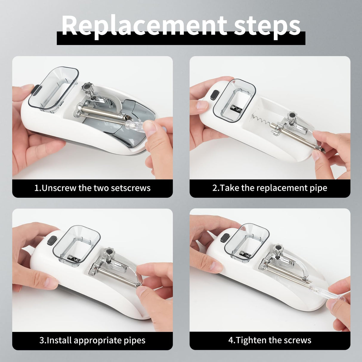 Electric Cigarette Rolling Machine, Portable Tobacco Injector Machine can Grind Filled with Herb, Tobacco, etc Suitable for Cigarette Tubes and Rolling Papers Iweden
