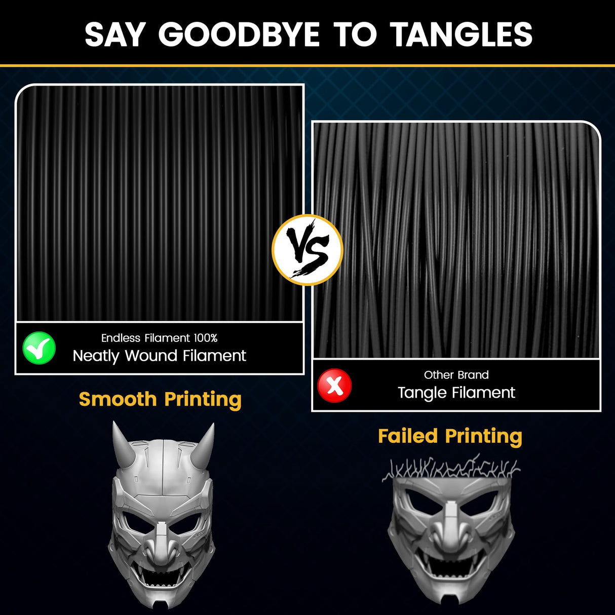 EndlessFilament PLA Filament Black 250g(0.55lbs) 3D Printer Filament - 1.75mm 3D Printing Filament - Fits Most FDM 3D Printers - Durable 1.75 mm Filamanet with Dimensional Accuracy +/- 0.02 mm ENDLESS FILAMENT