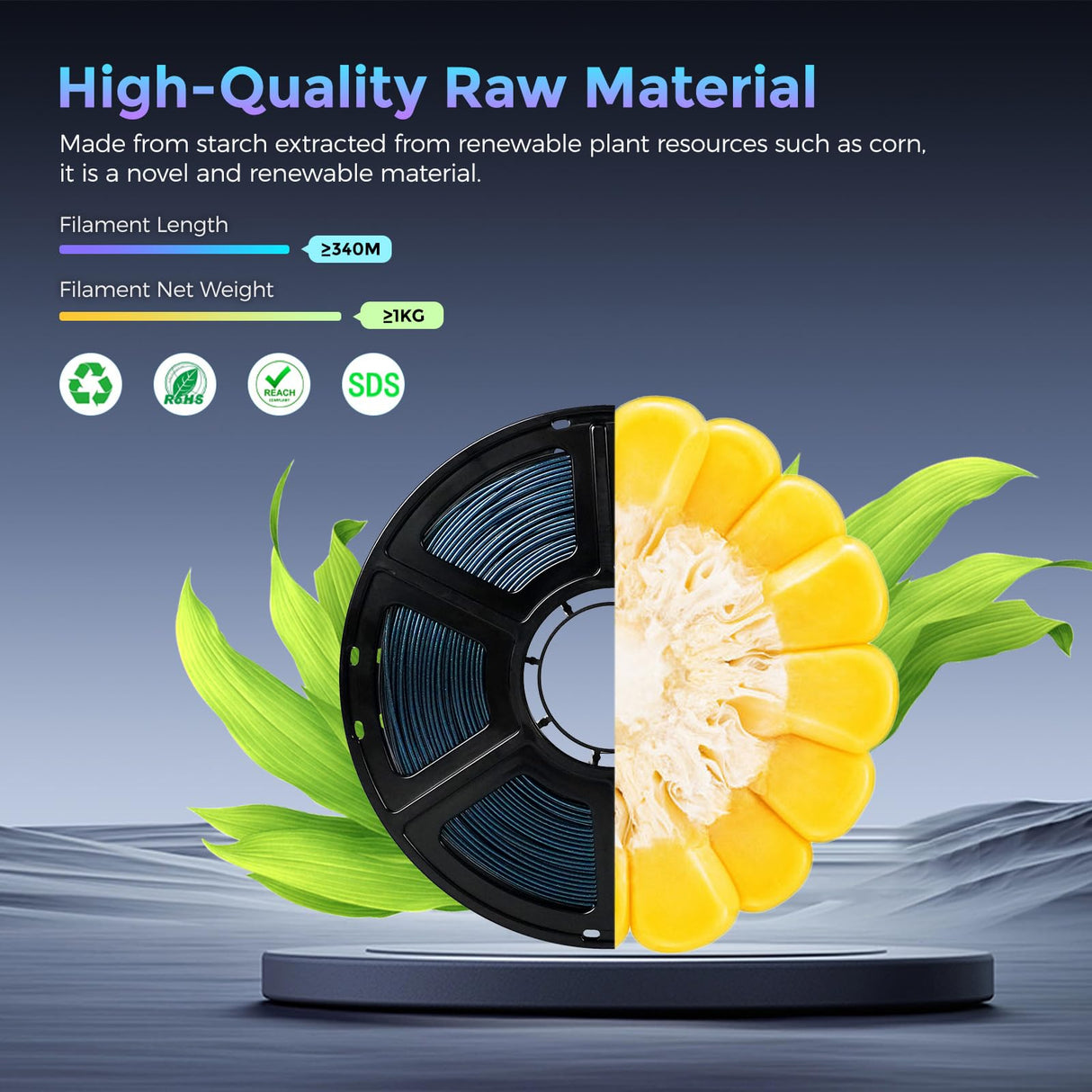 FLASHFORGE PLA Filament 1.75mm +/- 0.02mm Burnt Titanium, Color Changeable 3D Printer Filament 1kg (2.2lbs), Chameleon Changing Colors with Light, Perfectly Hide The Layer Line FLASHFORGE