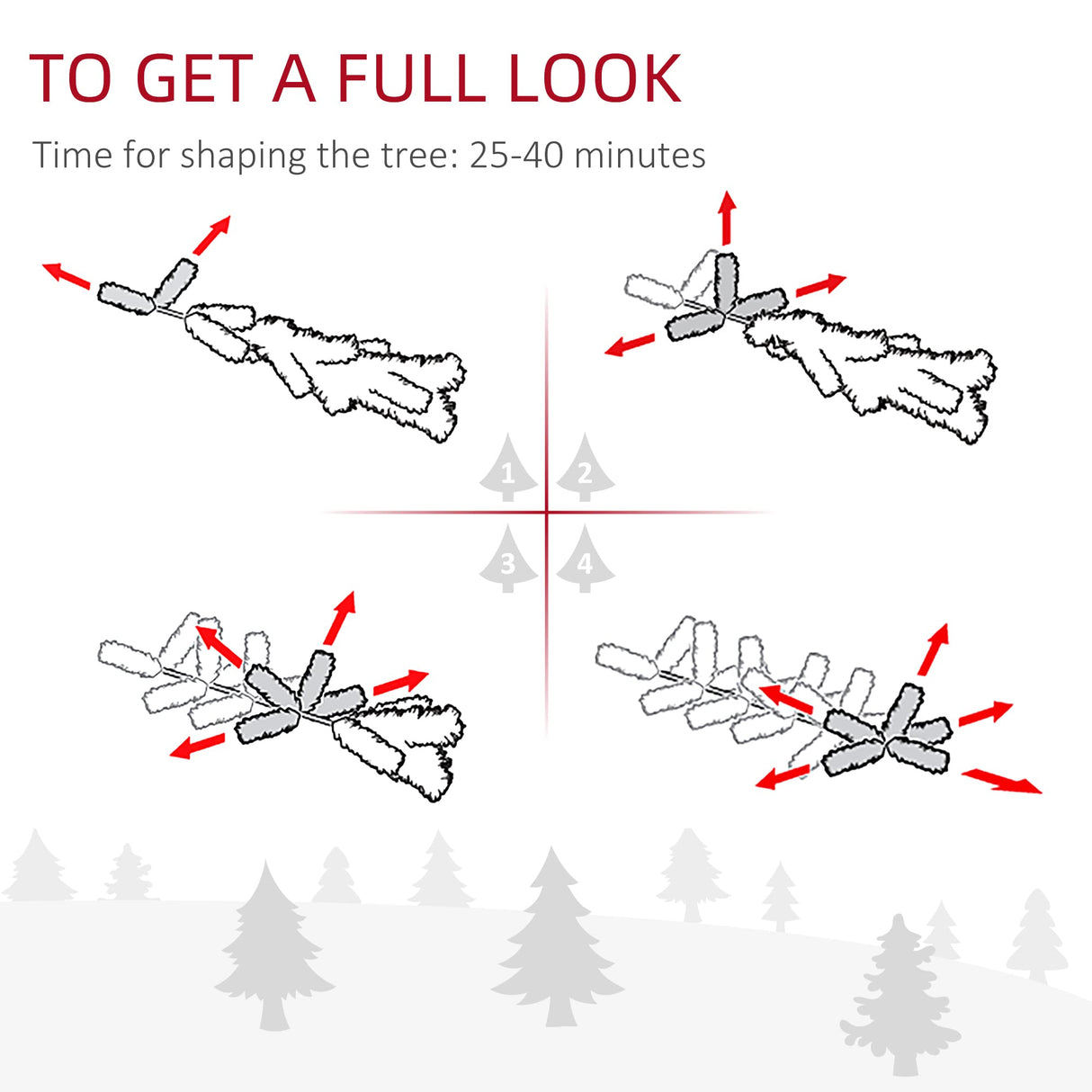 HOMCOM 6' Tall Unlit Snow-Flocked Slim Artificial Christmas Tree with Realistic Branches and 492 Tips HOMCOM