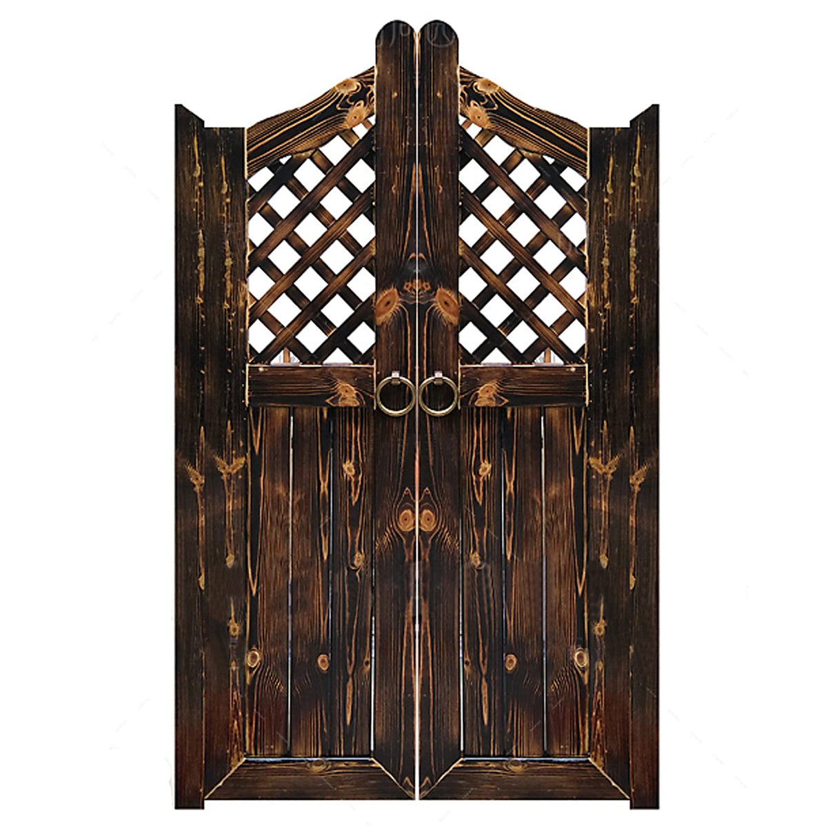Swinging Cafe Doors,Retro Cowboy Bar Saloon Door,Louvered Solid Wood Handmad Gate for Counter Partition Patio Garden Entrance Decoration,Auto Close Stainless Steel Hinges,Custom (W 41in x H 39in) NIANXINN