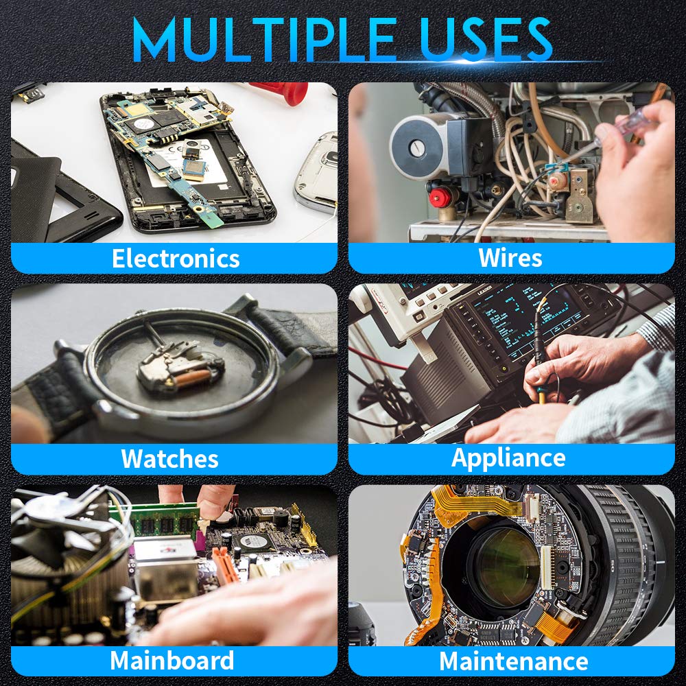 TOAUTO DS90 Soldering Station-°F & °C Dual Digital Display Soldering Iron Station Kit,90W Soldering Iron,302℉- 842℉ Temperature, Anti-Static & Grounding Wire, Auto Standby & Sleep,5 Solder Tips, Blue TOAUTO