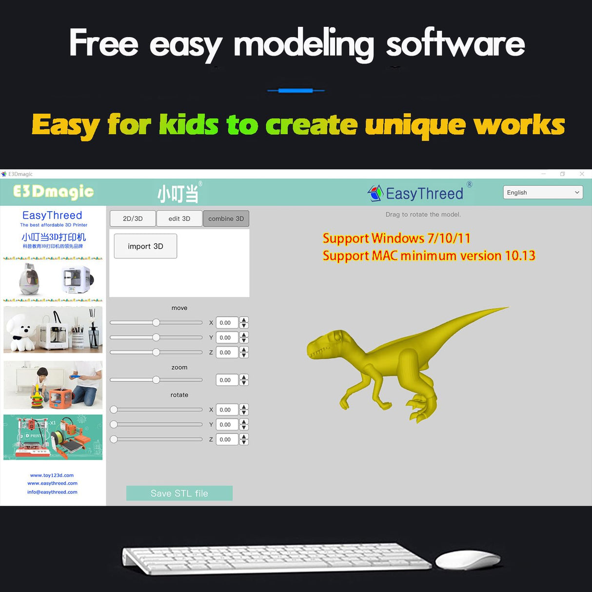 FDM Mini 3D Printer for Beginners, Smoothly Printing High Accuracy Mini 3D Printer with Uniform Heating, Quick Assembly, Easy for Kids (US Plug) Bewinner