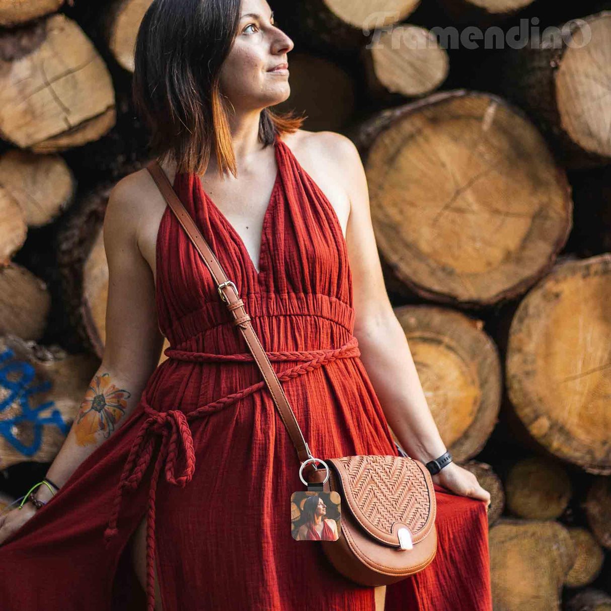 Framendino, 16 Pack Sublimation Blank Keychain Glitter PU Leather Square Rectangle Heat Transfer Key Chain for DIY Craft Making(Gold) Framendino