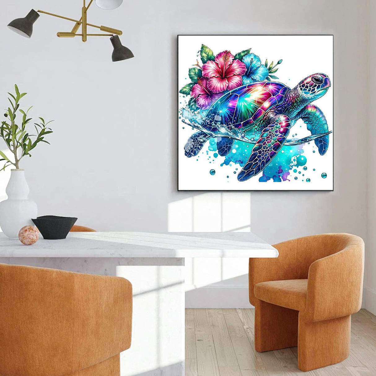 EIBEILI Sea Turtle Diamond Painting Kits for Adults, Diamond Art Kits for Beginners DIY Full Drill Diamond Dot Gem Art Kit for Adults Wall Home Decor Arts Craft 13.8x13.8 inch EIBEILI