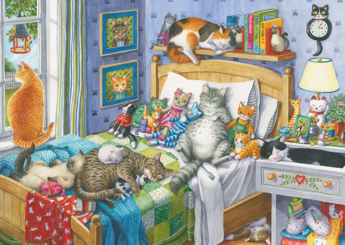 Ravensburger Cat Nap 14966 500-Piece Large Jigsaw Puzzle for Adults | Unique Piece Design | Softclick Technology Ideal Gift for Puzzle Enthusiasts Ravensburger