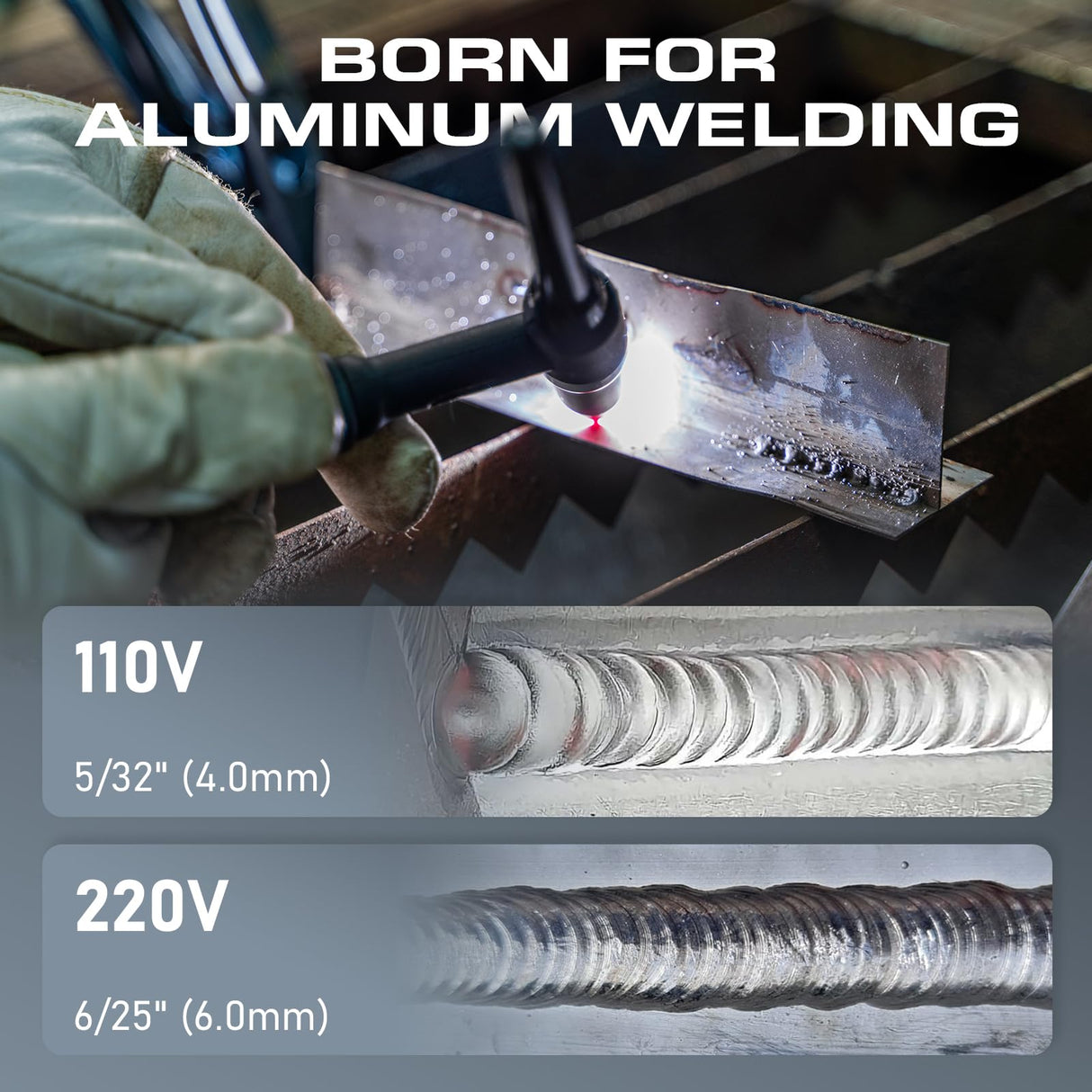 Sunstac 250A AC/DC Aluminum TIG Welder with Pulse, 110V/220V Dual Voltage TIG Welding Machine with DC TIG/AC TIG/Pulse TIG/SPOT TIG/Stick Sunstac