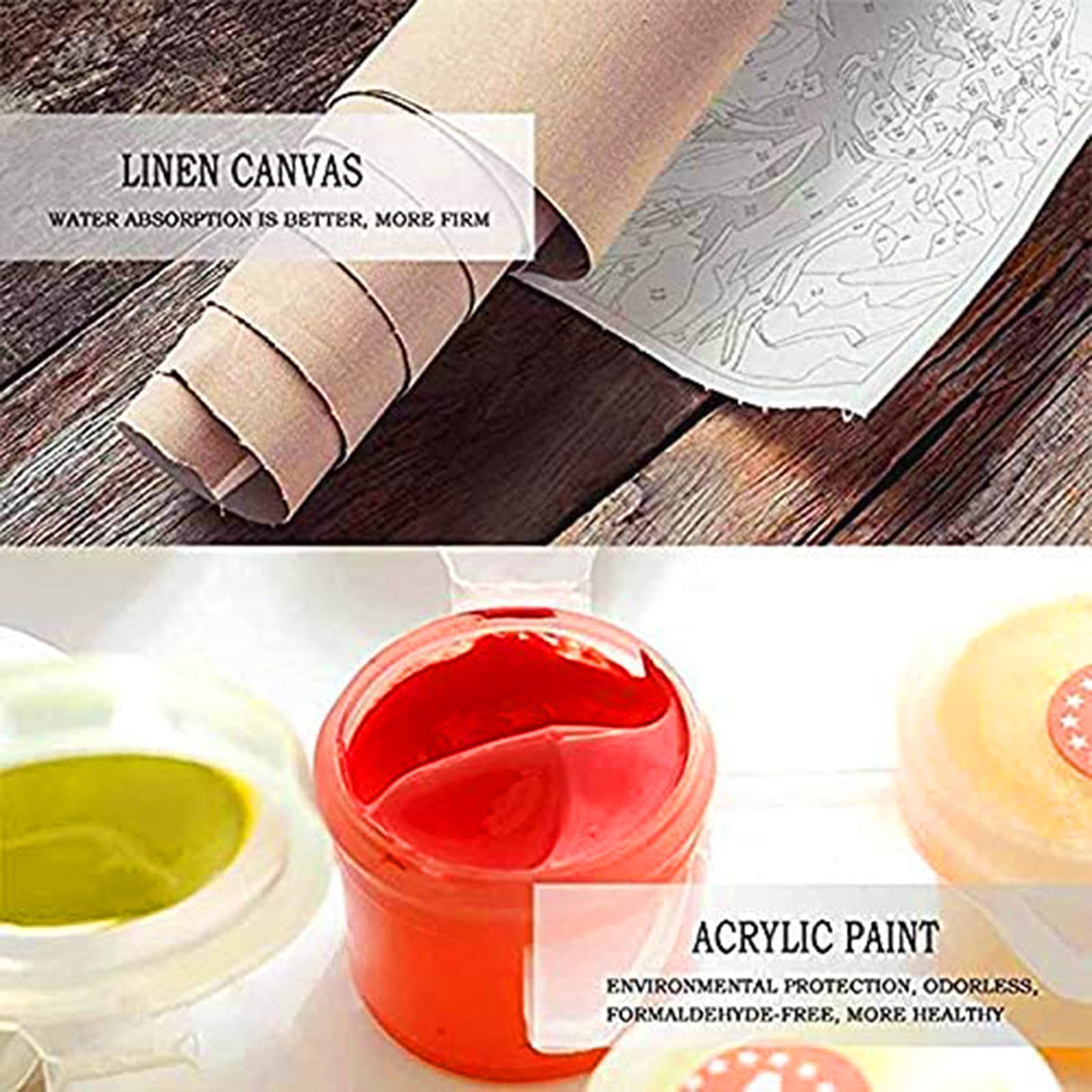 Tucocoo Flowers House Paint by Number for Adults, DIY Digital Oil Painting Kits on Canvas with Brushes and Acrylic Pigment Stream Forest Landscapes Picture for Home Decor Gifts 16x20inch (Frameless) Tucocoo