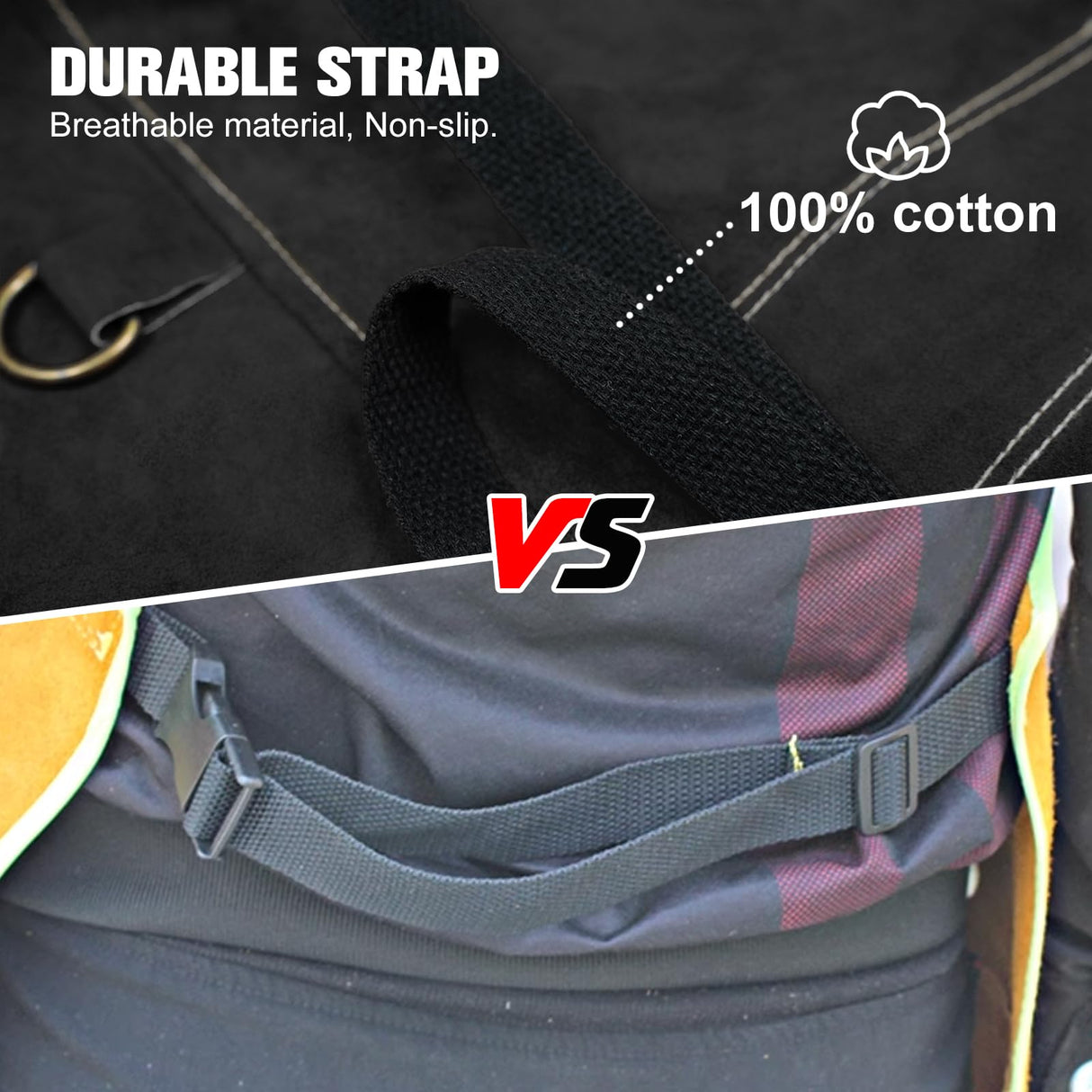 ARCCAPTAIN Leather Welding Work Apron 24" X 36" Heat Flame Resistant Cowhide Blacksmith Aprons with 6 Tool Pockets for Welders Men Women, Adjustable M to XXXL-Black ARCCAPTAIN